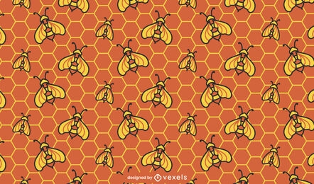 Bees honeycomb pattern design