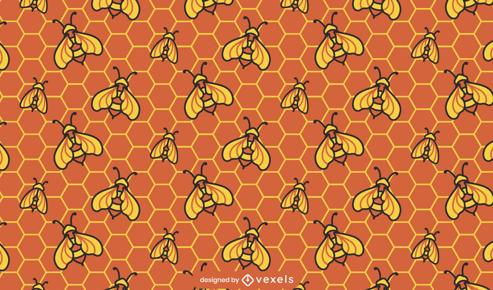 Design de padrão de favo de mel de abelhas