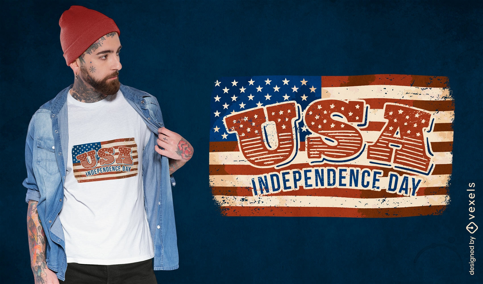 Diseño de camiseta del día de la independencia de EE. UU.