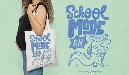 Modo escola no design de bolsa de crocodilo