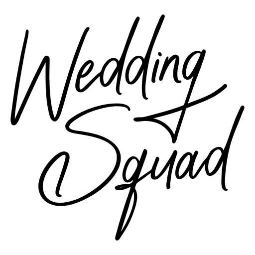 Design de tipografia elegante para esquadrão de casamento Desenho PNG