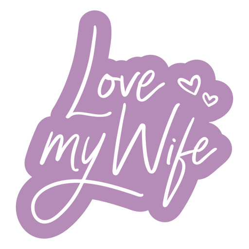 Amo minha esposa citação de casamento recortada Desenho PNG