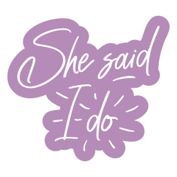 Ela disse que eu faço citações de casamento cortadas Desenho PNG