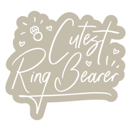 Cutest ring bearer wedding quote cut out PNG Design