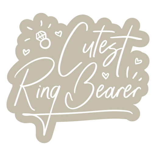 Das süßeste Ringträger-Hochzeitszitat ausgeschnitten PNG-Design