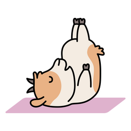 Dibujos animados de carácter de yoga de cabra Transparent PNG