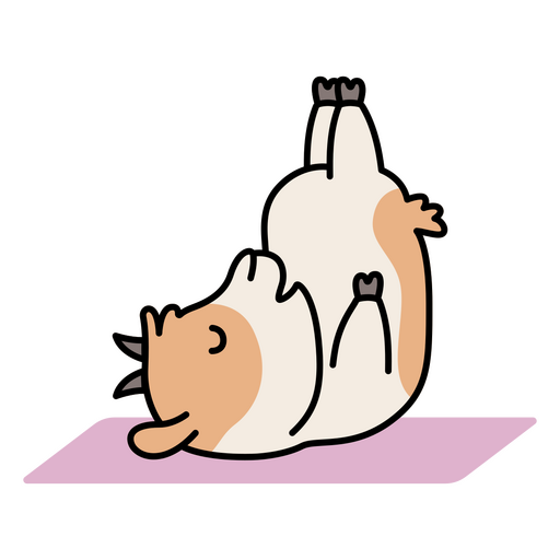 Dibujos animados de carácter de yoga de cabra Diseño PNG