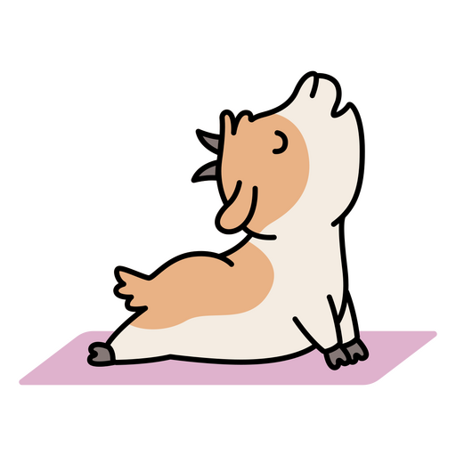 Goat yoga hobby character cartoon