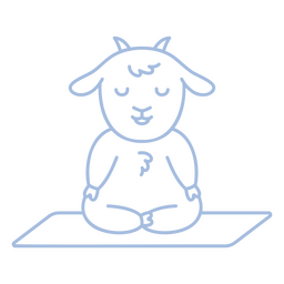 Curso de personagem de pose de ioga de cabra zen Desenho PNG