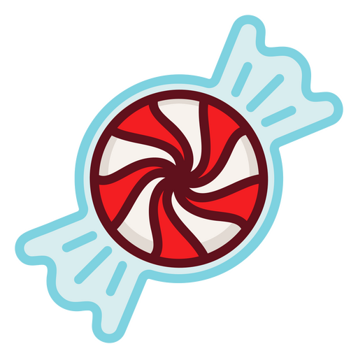 Circular candy cane icon PNG Design
