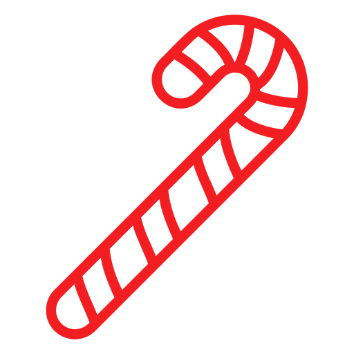 Red candy cane stoke icon PNG Design