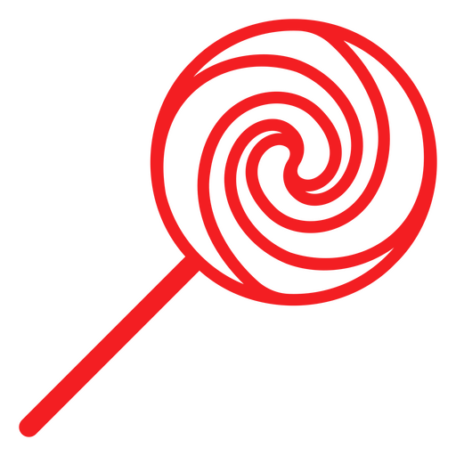 Red lollipop PNG Design