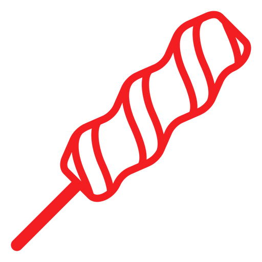Rotes Lutscher-Strichsymbol PNG-Design