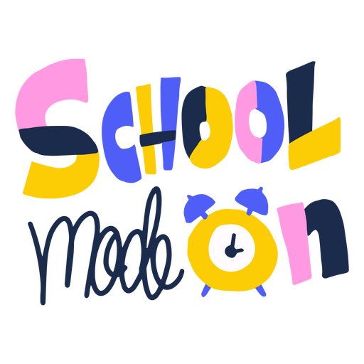 The word school mooon PNG Design