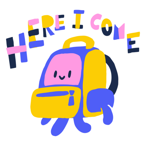 Here i come octopus sticker PNG Design