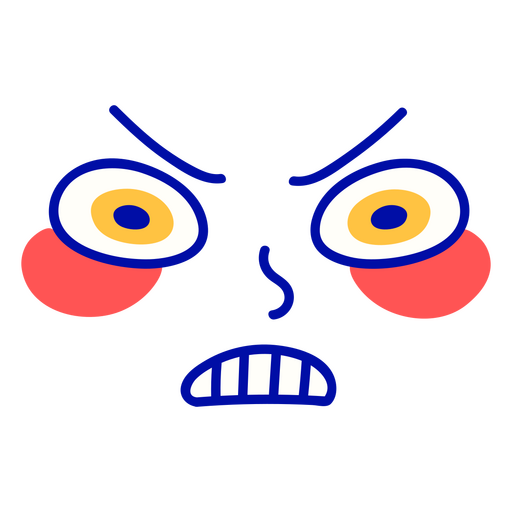 Angry drawing PNG Design