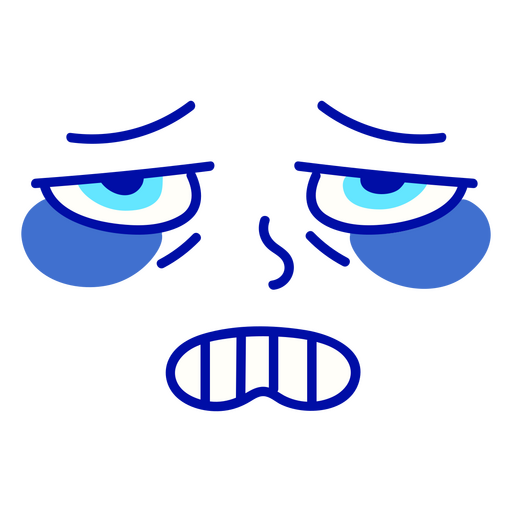 Tired face graphic PNG Design
