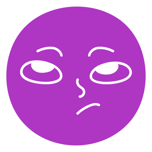 Gráfico de cara aburrida Diseño PNG