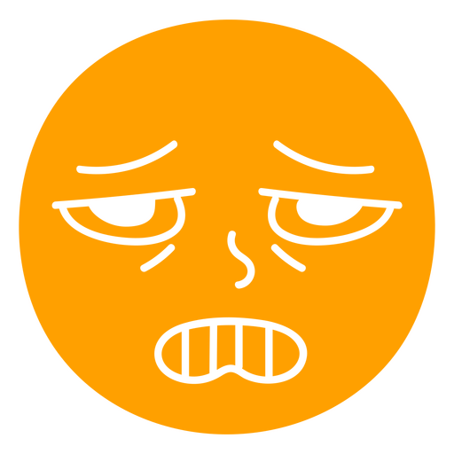 Exhausted face graphic PNG Design