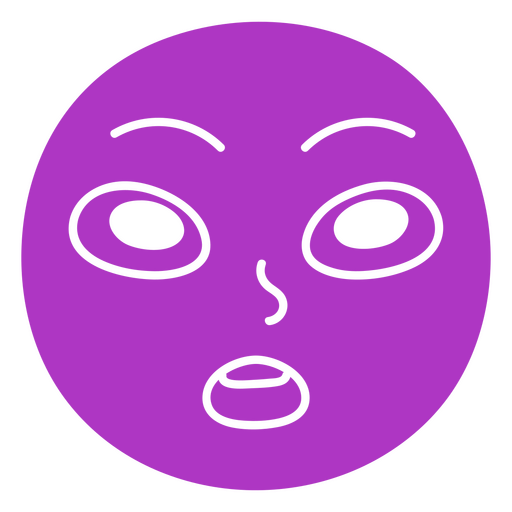 Gráfico de rosto espantado Desenho PNG