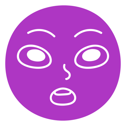 Gráfico de cara asombrada Diseño PNG