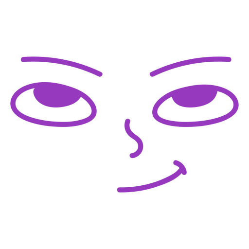 Graphic optimist face PNG Design