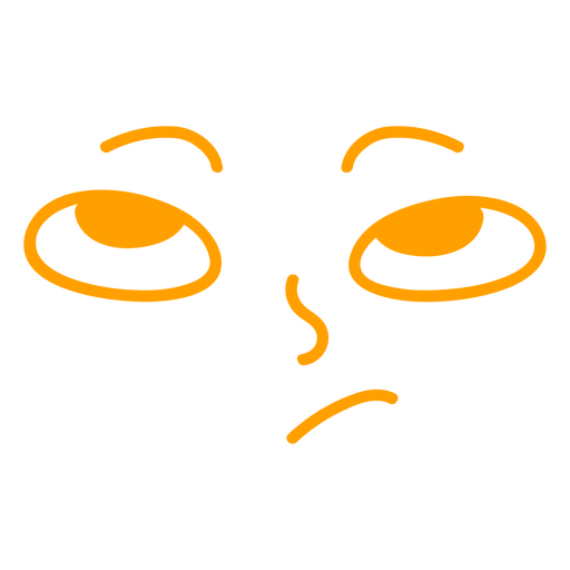 Graphic worried face PNG Design