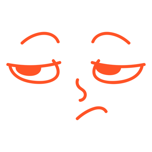 Graphic careless face PNG Design