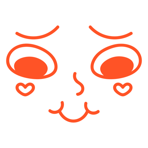 Graphic in love face PNG Design