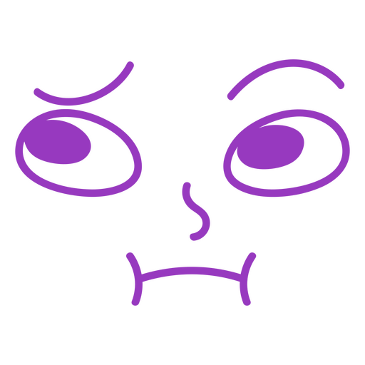 Confused face graphic PNG Design