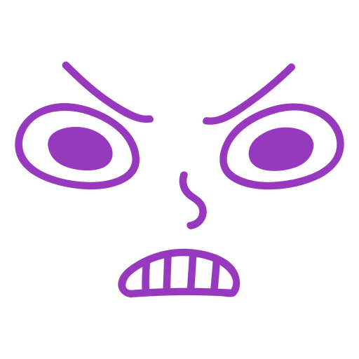 Gráfico de rosto zangado Desenho PNG