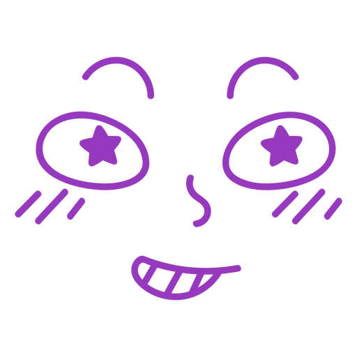 Gráfico de rosto otimista Desenho PNG