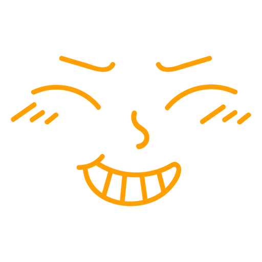 Amused face graphic PNG Design