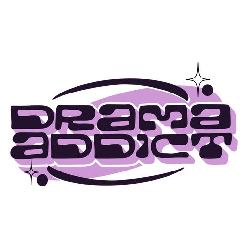 El logo para el adicto al drama. Diseño PNG