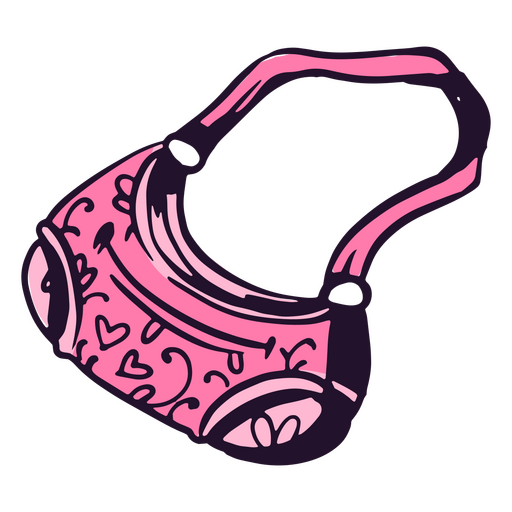 Pink handbag PNG Design