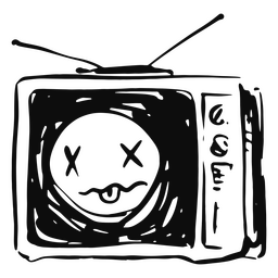 Doodle tv PNG Design