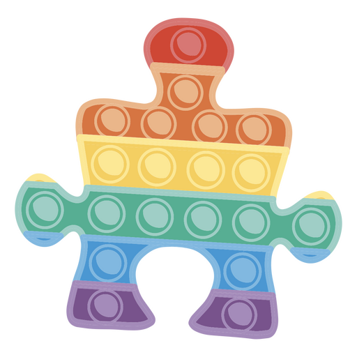 Rainbow jigsaw puzzle piece PNG Design