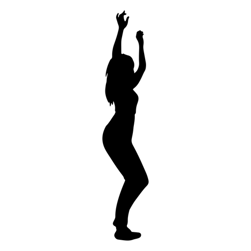 Design de silhueta de dança energética para vestuário Desenho PNG