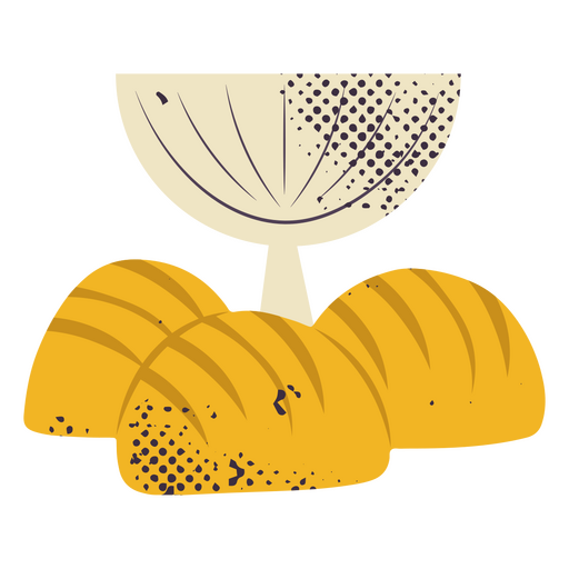 Bread and chalice PNG Design