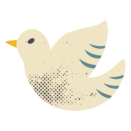 Textured white dove PNG Design