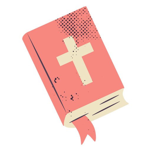 Bíblia com uma cruz Desenho PNG