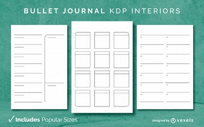 Bullet Journal Template KDP Interior Design