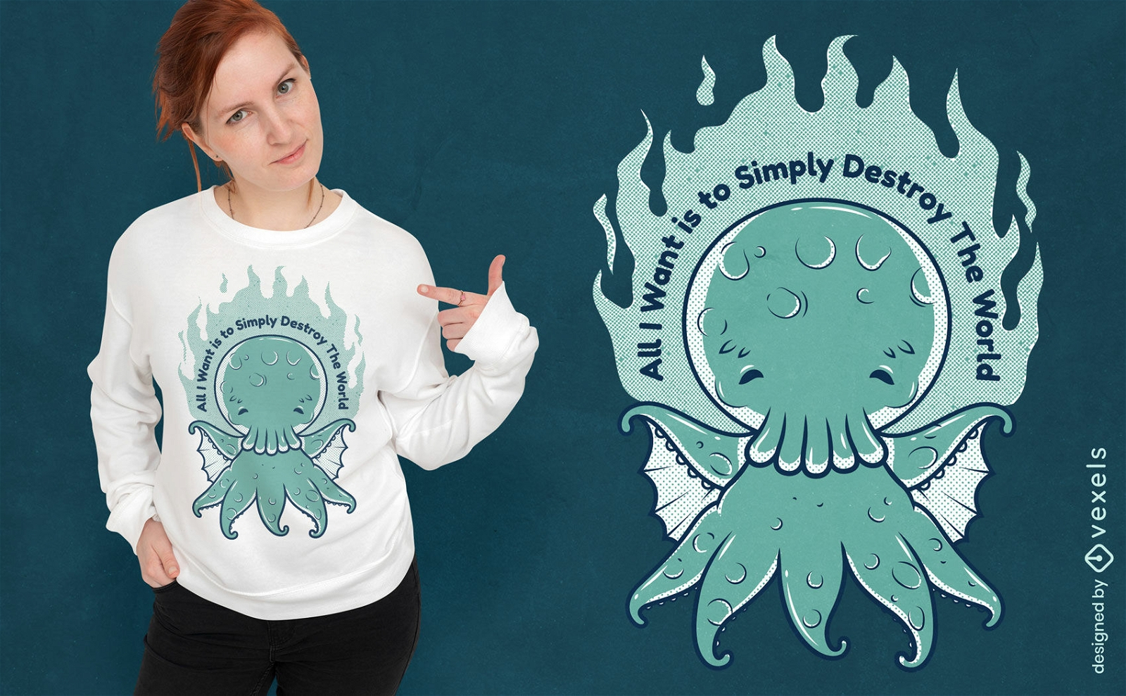 Baby sea monster cute t-shirt design