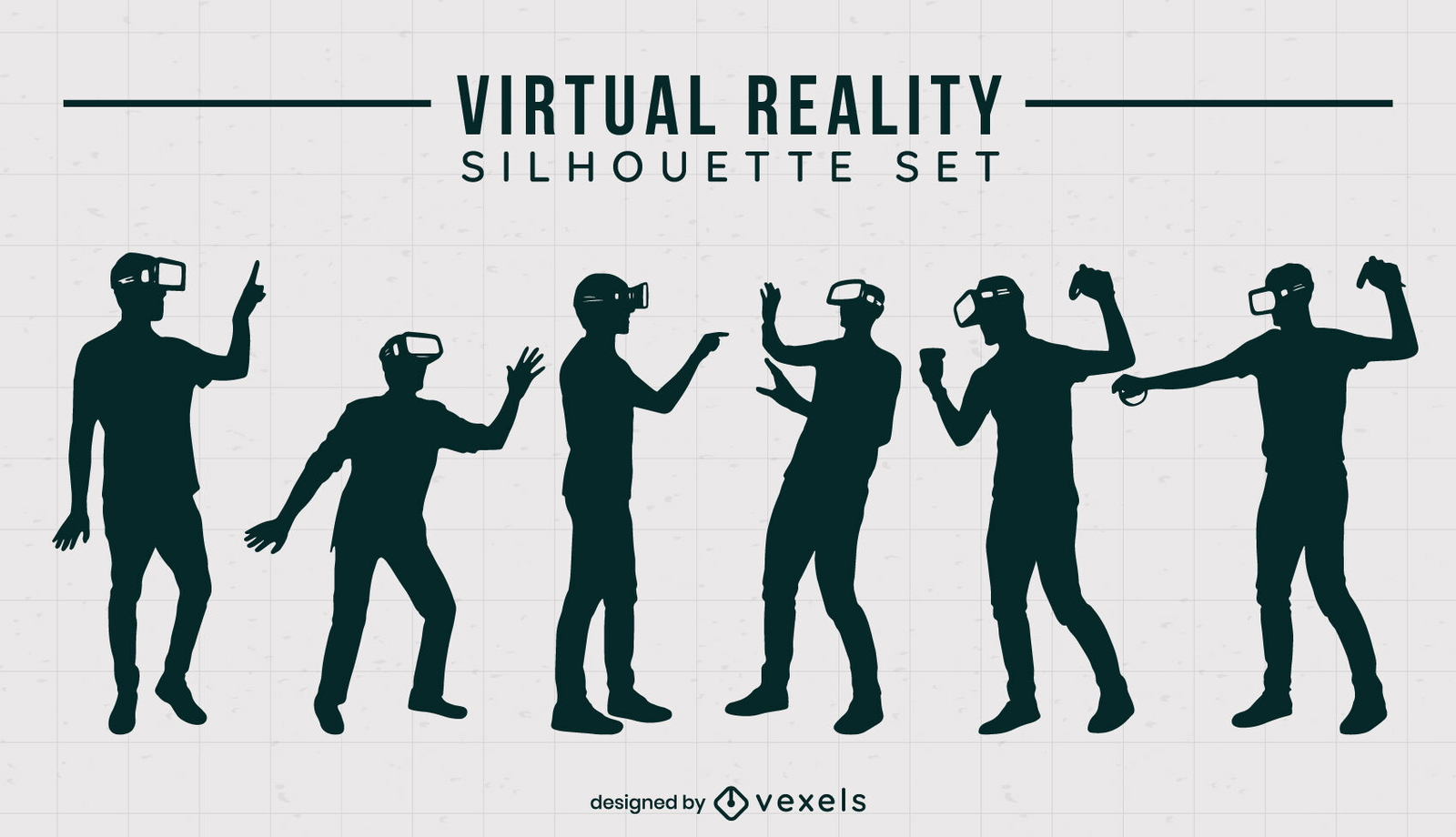 Conjunto de óculos de realidade virtual para pessoas