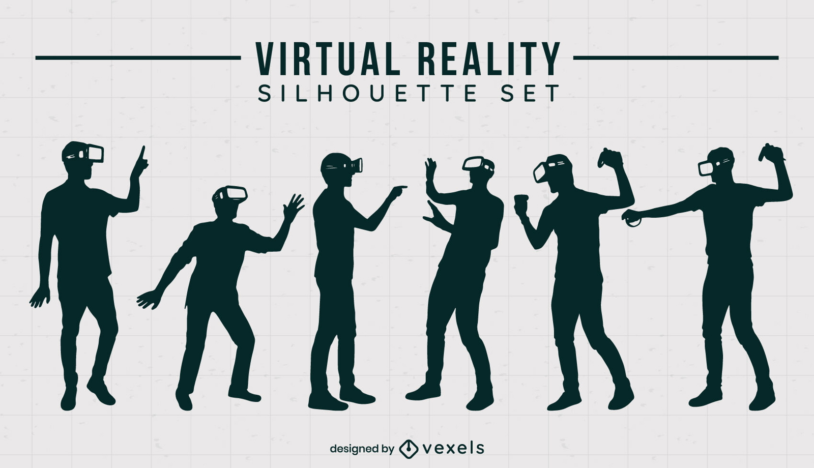 Conjunto de personas con gafas de realidad virtual.