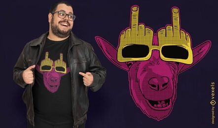 Goat wearing glasses t-shirt design