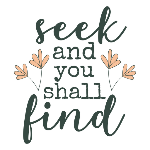 Seek and you shall find PNG Design