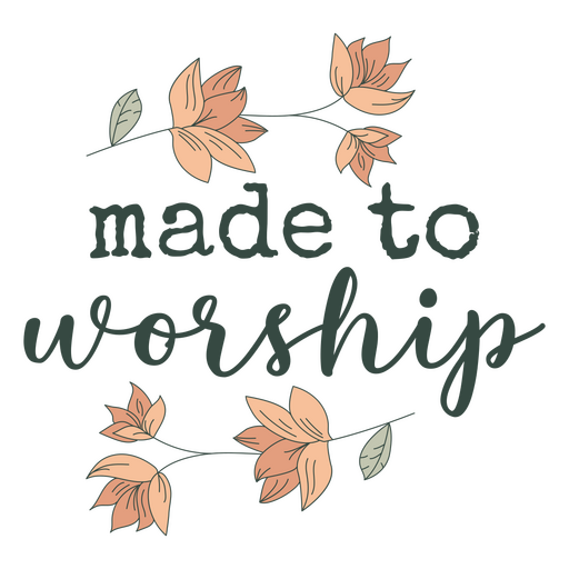 Made to worship logo PNG Design