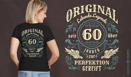 60th birthday vintage quote t-shirt design