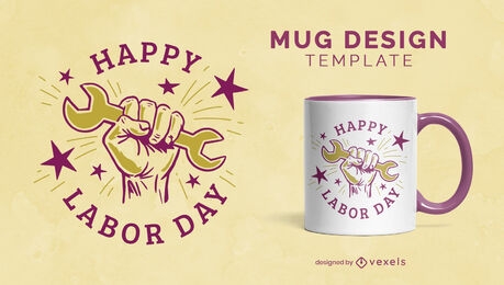 Happy labor day mug design